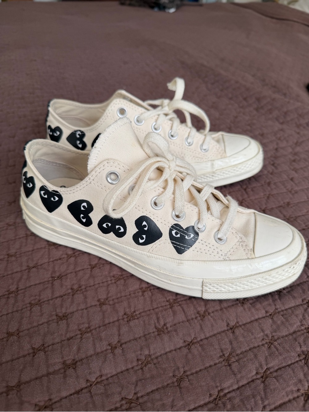 Converse Play by Comme des Garçons Low-Top Sneakers with Black Heart Motif